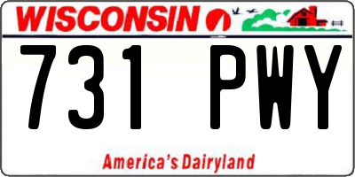 WI license plate 731PWY