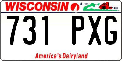 WI license plate 731PXG