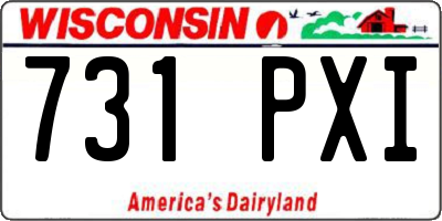WI license plate 731PXI