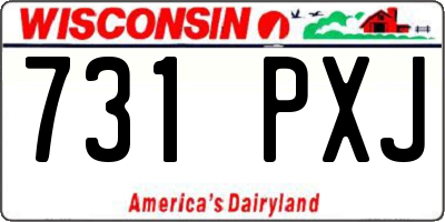 WI license plate 731PXJ