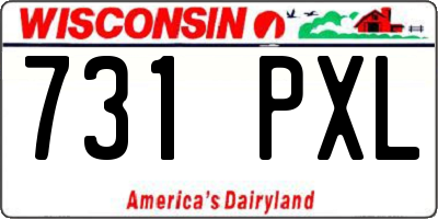 WI license plate 731PXL