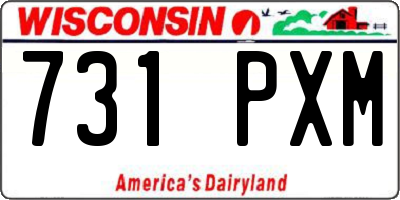 WI license plate 731PXM