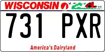WI license plate 731PXR
