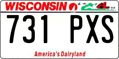 WI license plate 731PXS