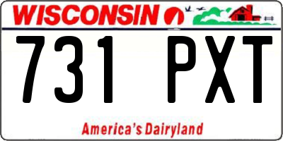 WI license plate 731PXT