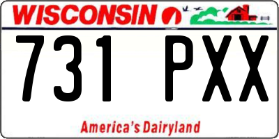 WI license plate 731PXX