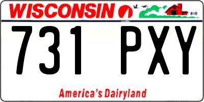 WI license plate 731PXY