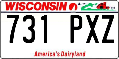 WI license plate 731PXZ