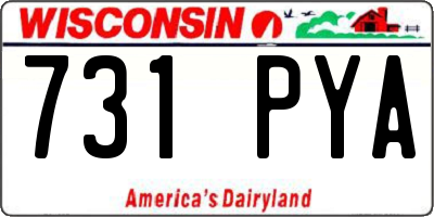 WI license plate 731PYA