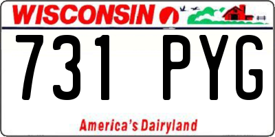 WI license plate 731PYG