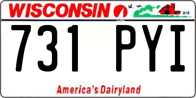 WI license plate 731PYI