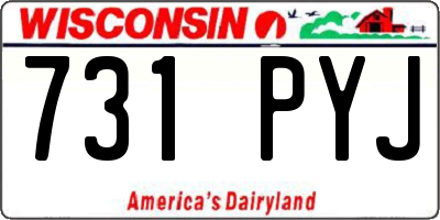 WI license plate 731PYJ