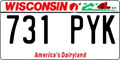 WI license plate 731PYK