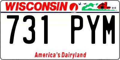 WI license plate 731PYM