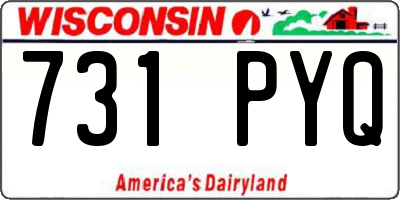 WI license plate 731PYQ