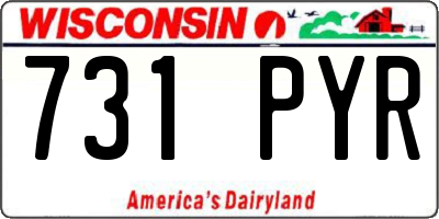 WI license plate 731PYR