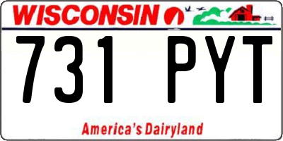 WI license plate 731PYT