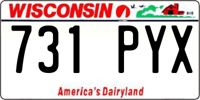 WI license plate 731PYX