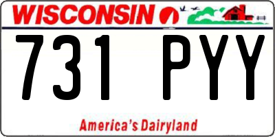 WI license plate 731PYY