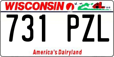WI license plate 731PZL