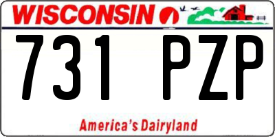 WI license plate 731PZP