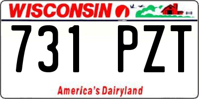 WI license plate 731PZT