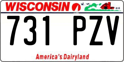 WI license plate 731PZV