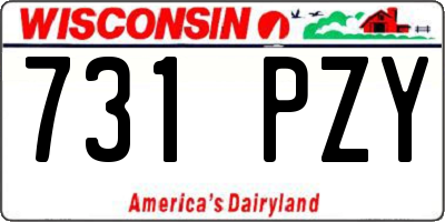 WI license plate 731PZY