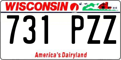 WI license plate 731PZZ