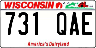 WI license plate 731QAE