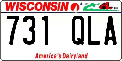 WI license plate 731QLA