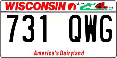 WI license plate 731QWG