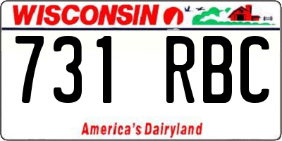 WI license plate 731RBC
