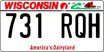 WI license plate 731RQH