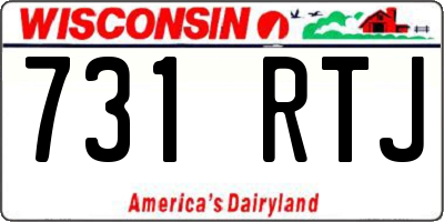 WI license plate 731RTJ