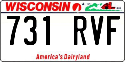 WI license plate 731RVF