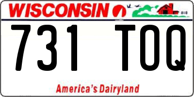WI license plate 731TOQ