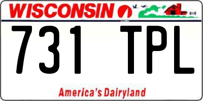 WI license plate 731TPL