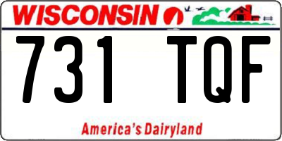 WI license plate 731TQF