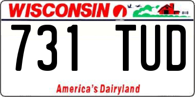 WI license plate 731TUD