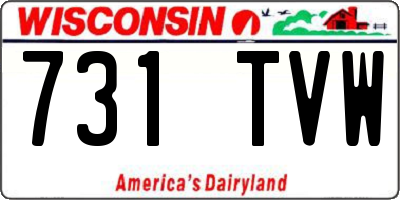 WI license plate 731TVW