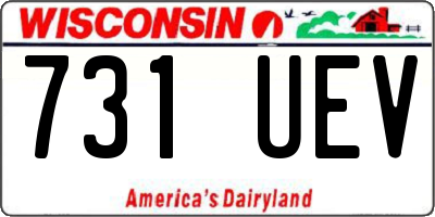 WI license plate 731UEV