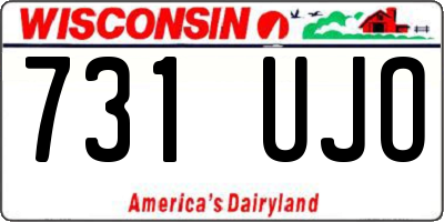 WI license plate 731UJO