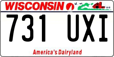 WI license plate 731UXI