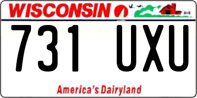 WI license plate 731UXU
