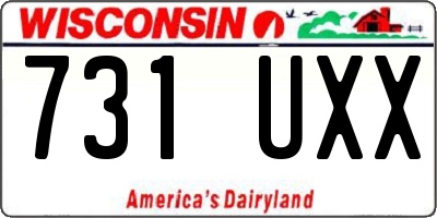 WI license plate 731UXX
