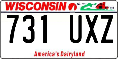 WI license plate 731UXZ
