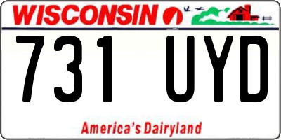 WI license plate 731UYD