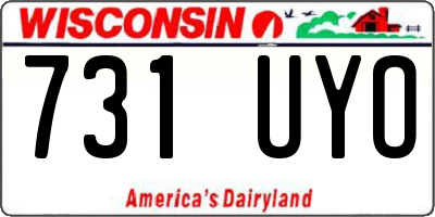 WI license plate 731UYO