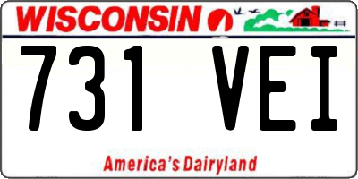 WI license plate 731VEI